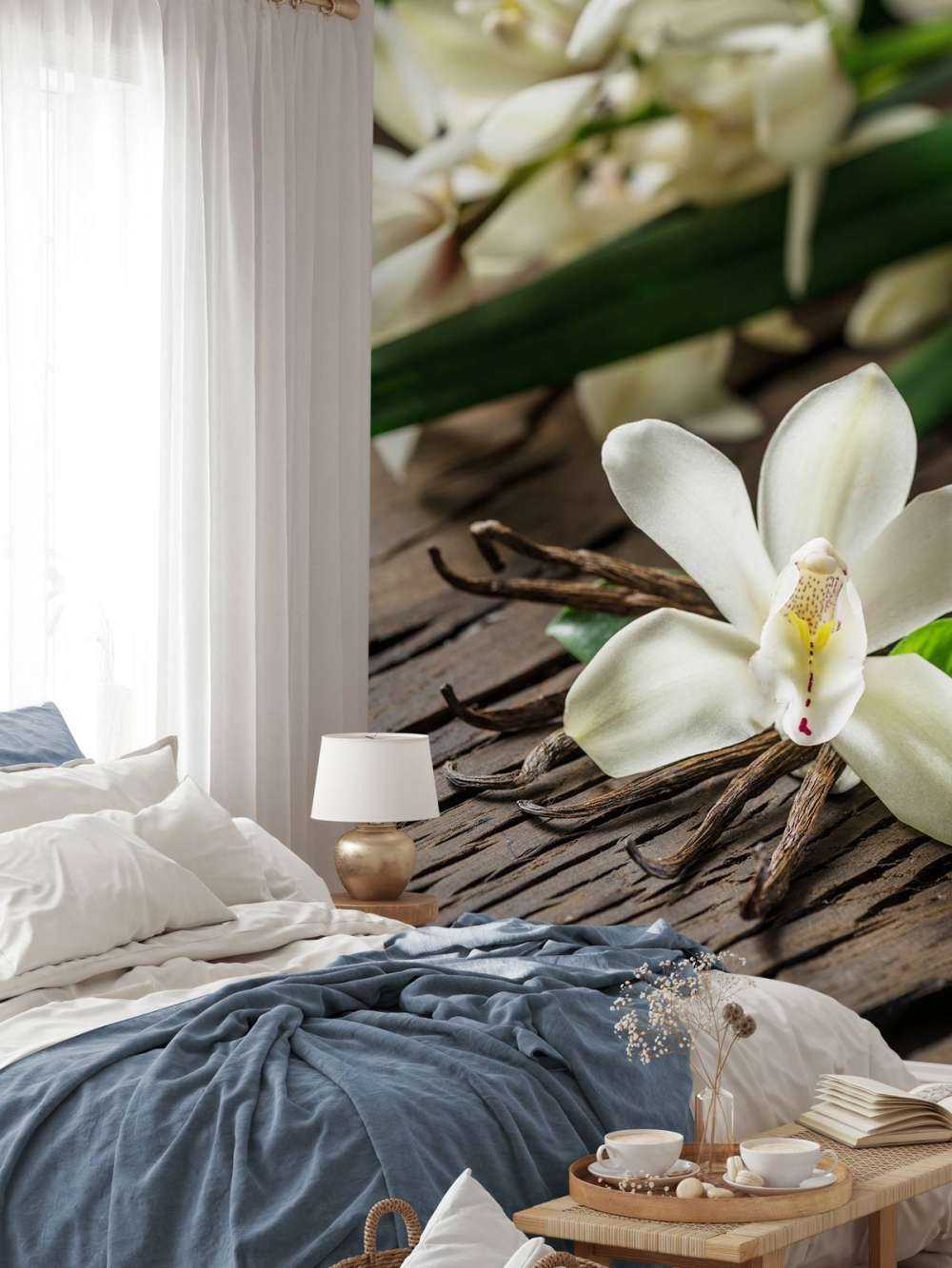 Bloem en vanille stokjes