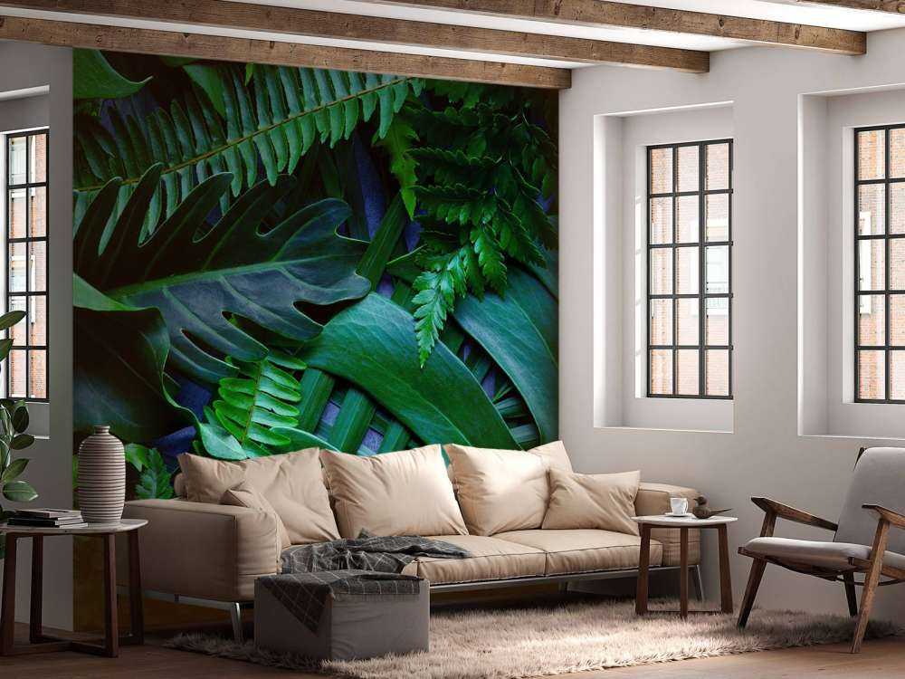 Groene jungle bladeren