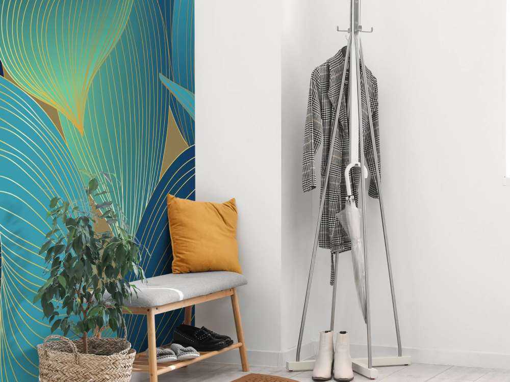 Blauwe en groene bladeren