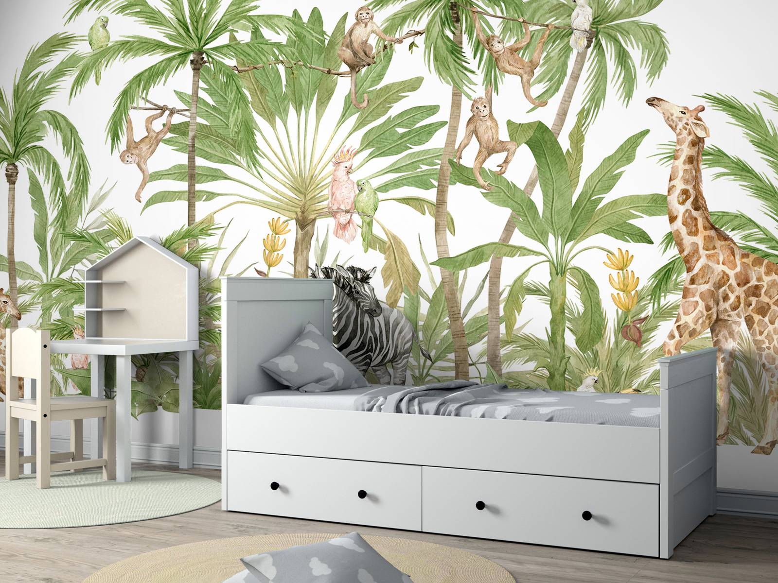 Waterverf jungle dieren