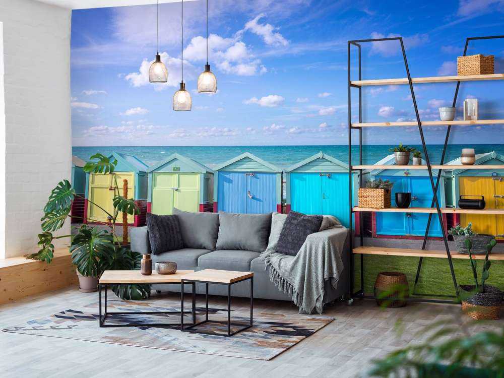 Kleurrijke strandhuisjes