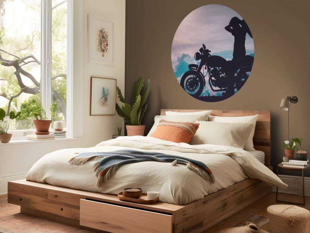 Silhouet motorrijder