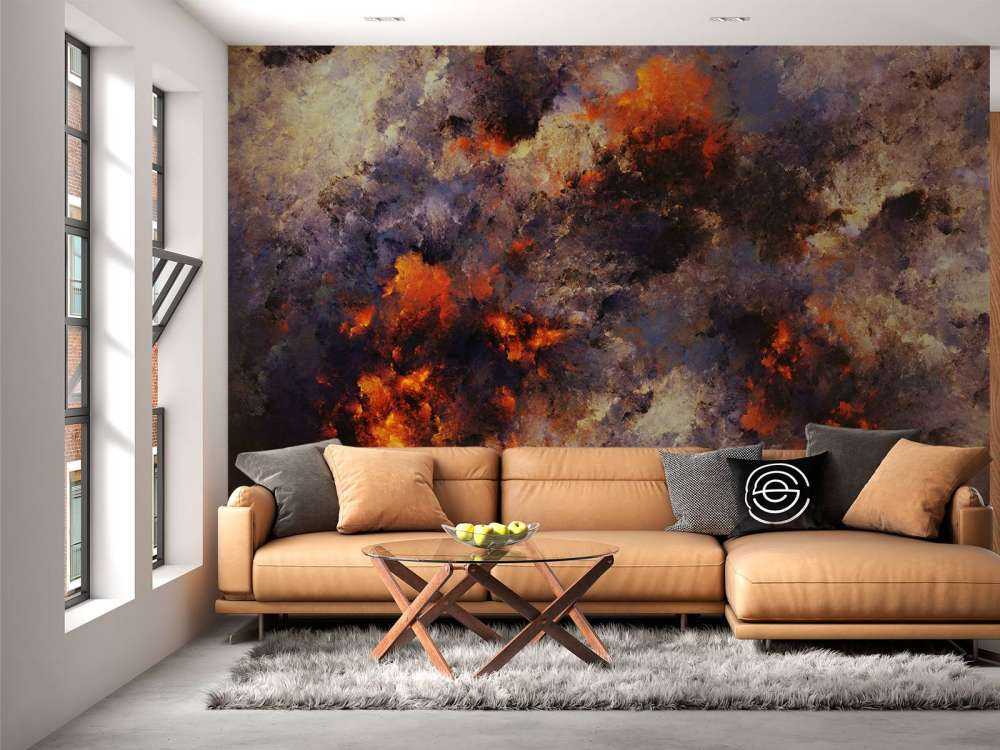 Donkere abstracte rookwolken