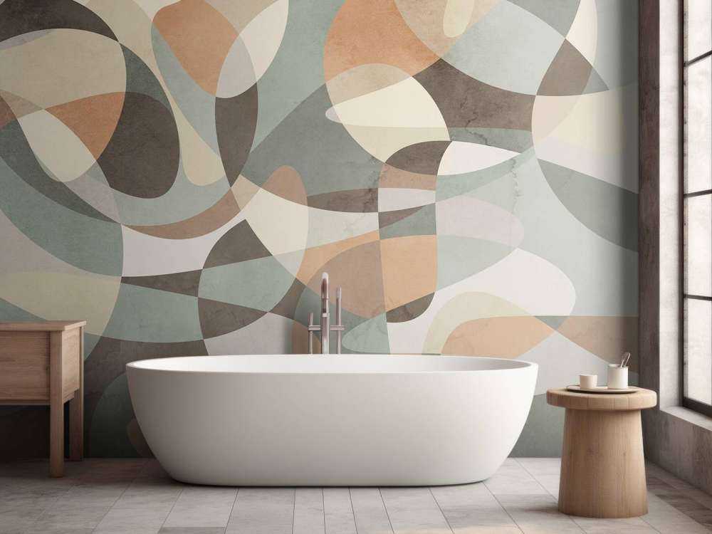 Vloeiende vormen in aarde en mist