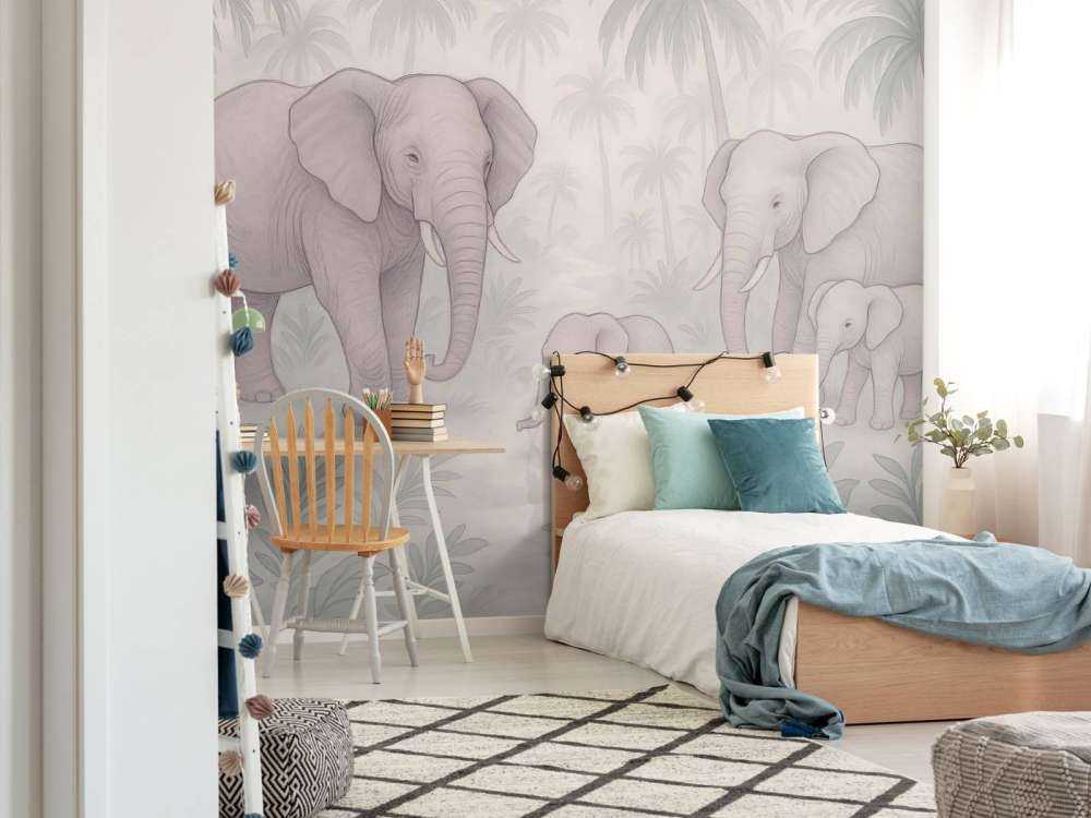 Olifantenfamilie in de jungle