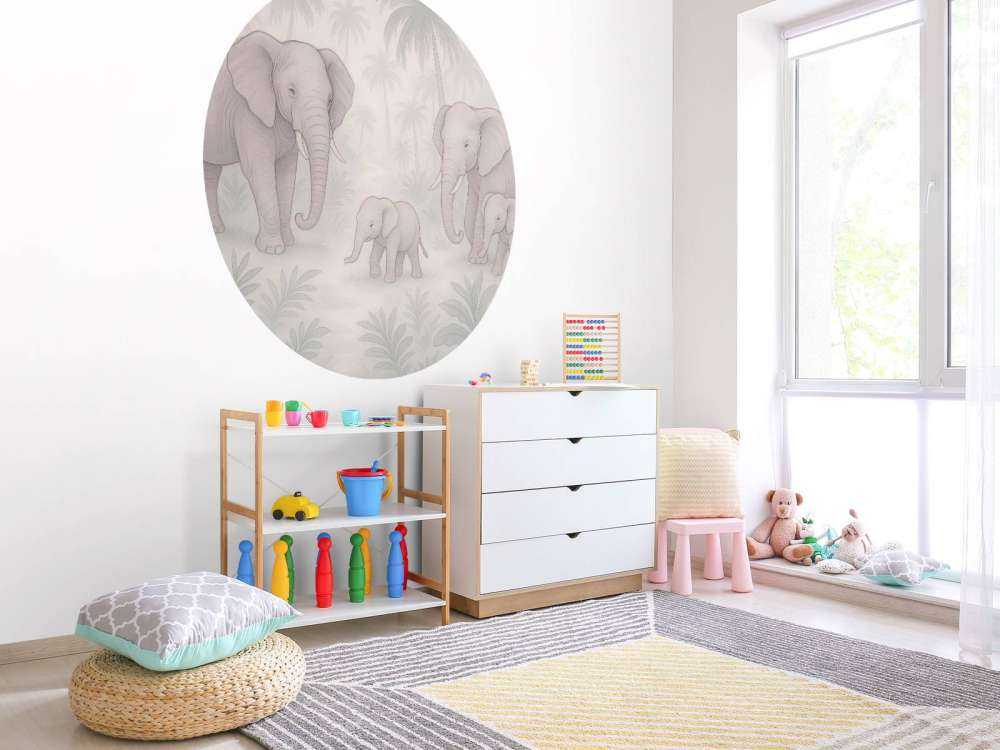 Olifantenfamilie in de jungle