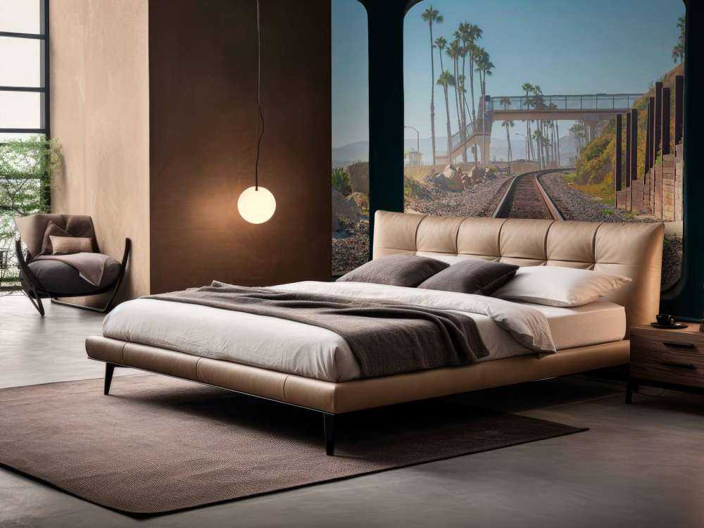 Spoorlijn langs palmenkust