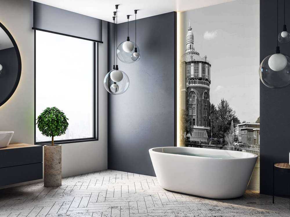 Zwart-Wit Watertoren Panorama