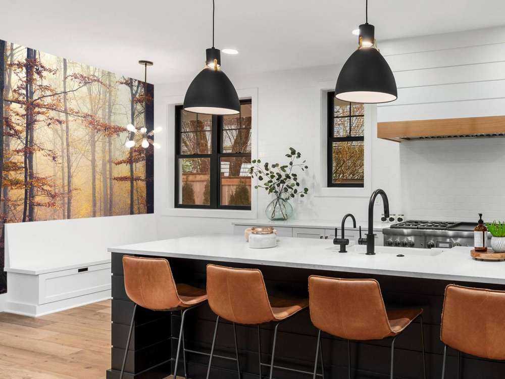 Herfstbos in Gouden Mist