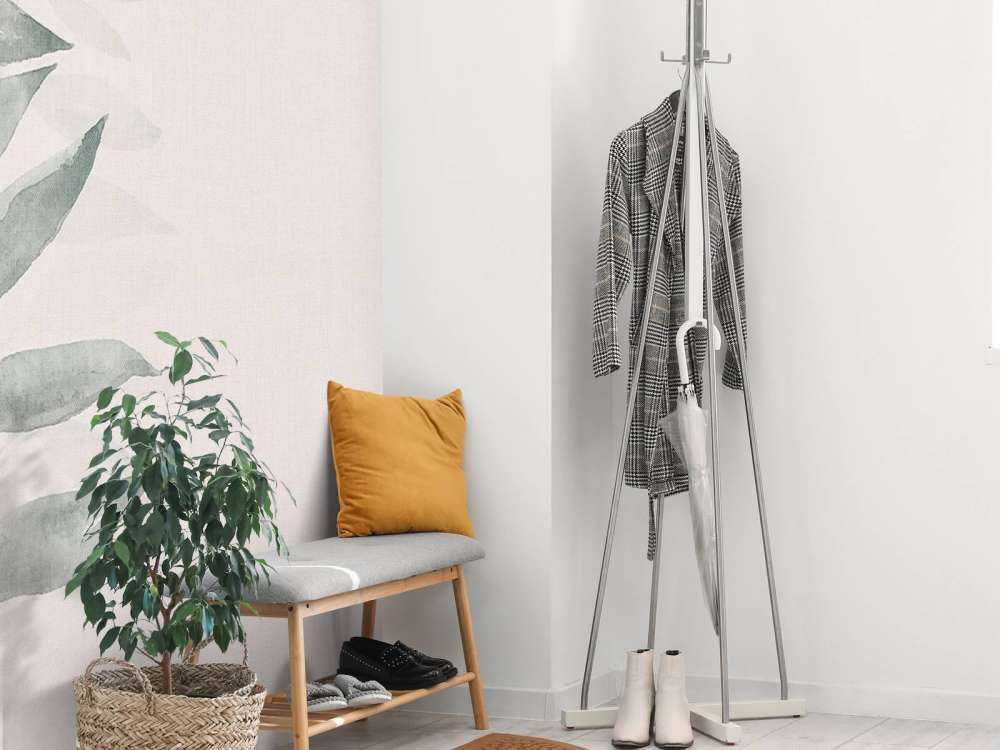 Minimalistische tak in grijsgroene aquarel