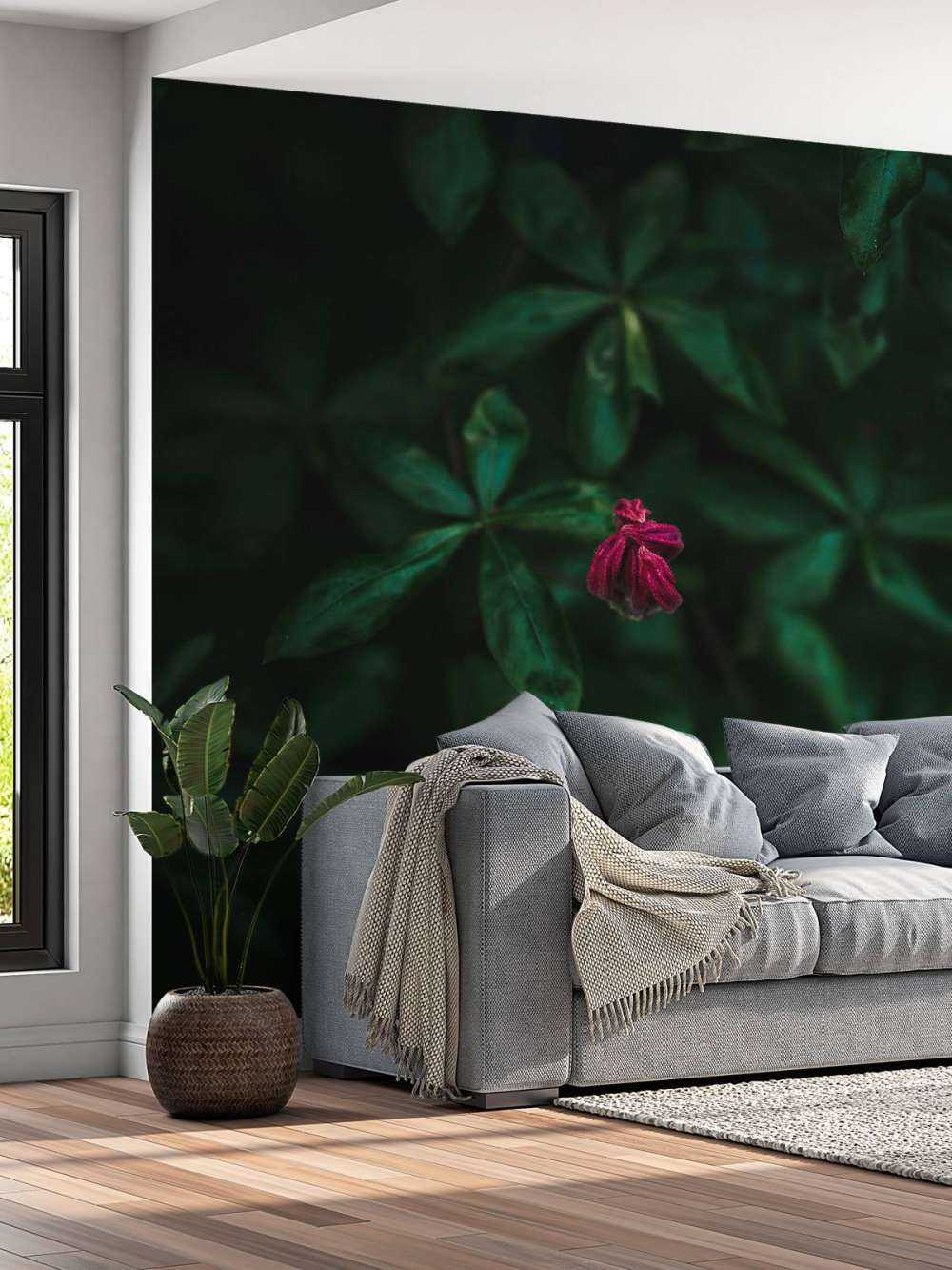 Verborgen Bloem tussen Bladeren