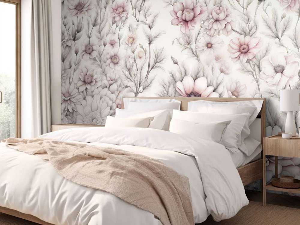 Floral romantic wall Pink