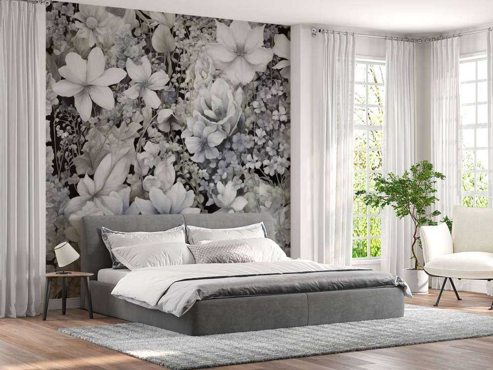 Flower festivalSEAMLESS Black