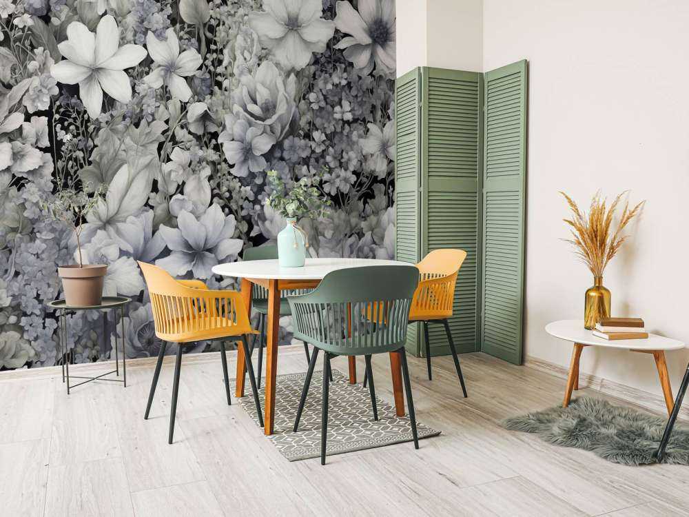 Flower festivalSEAMLESS Black