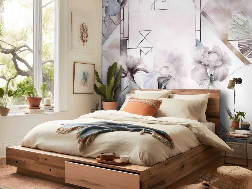 Watercolor Geometry Beige