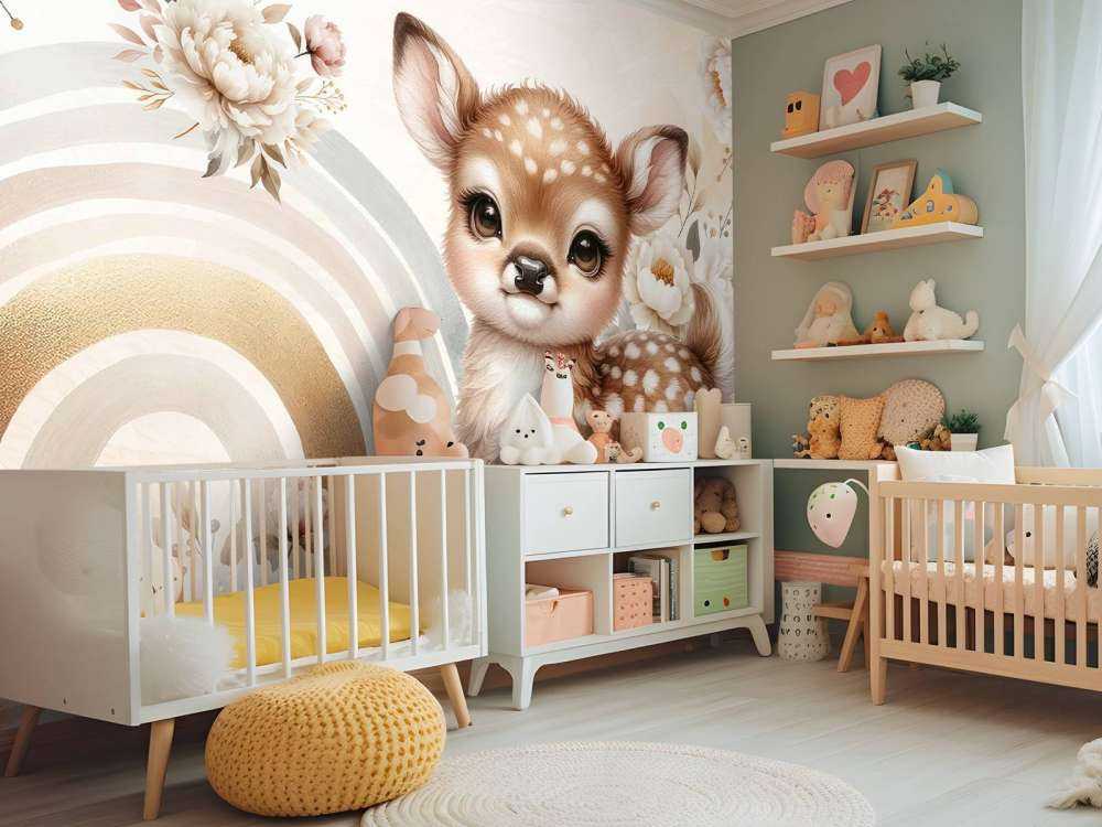 Lief hertje en gouden regenboog