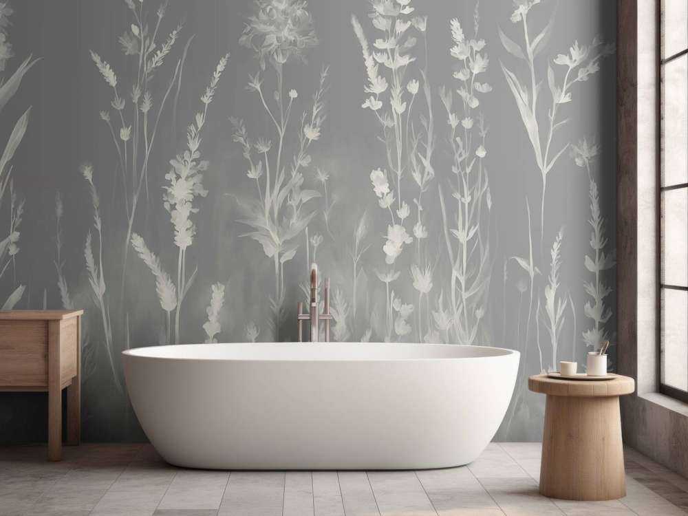 Lavender Glade Seamless Silver Gray