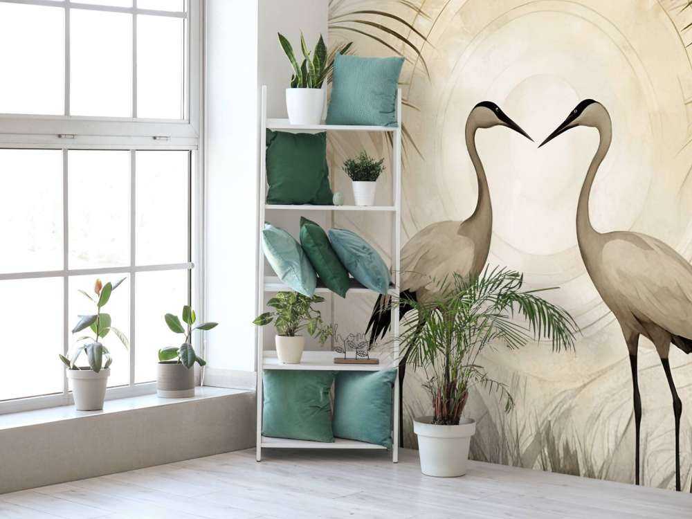 Cranes at Sunset Taupe