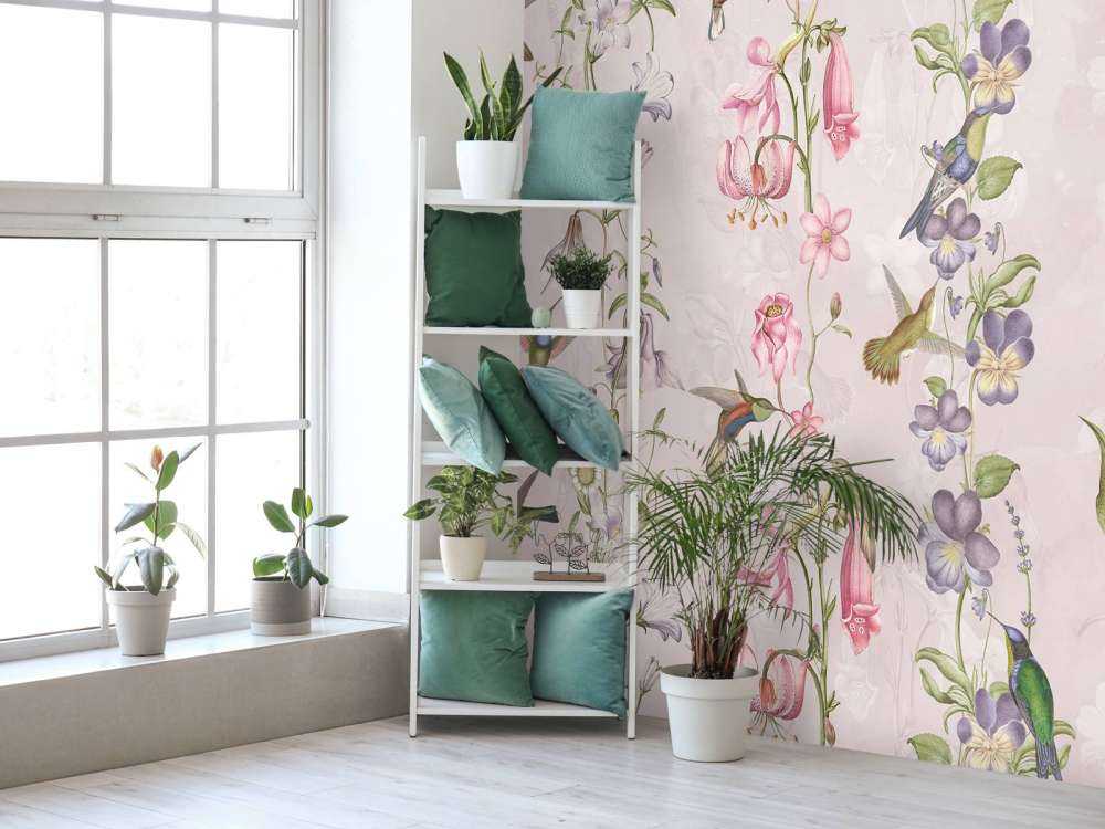 Weadow and Garden Flowers Pink