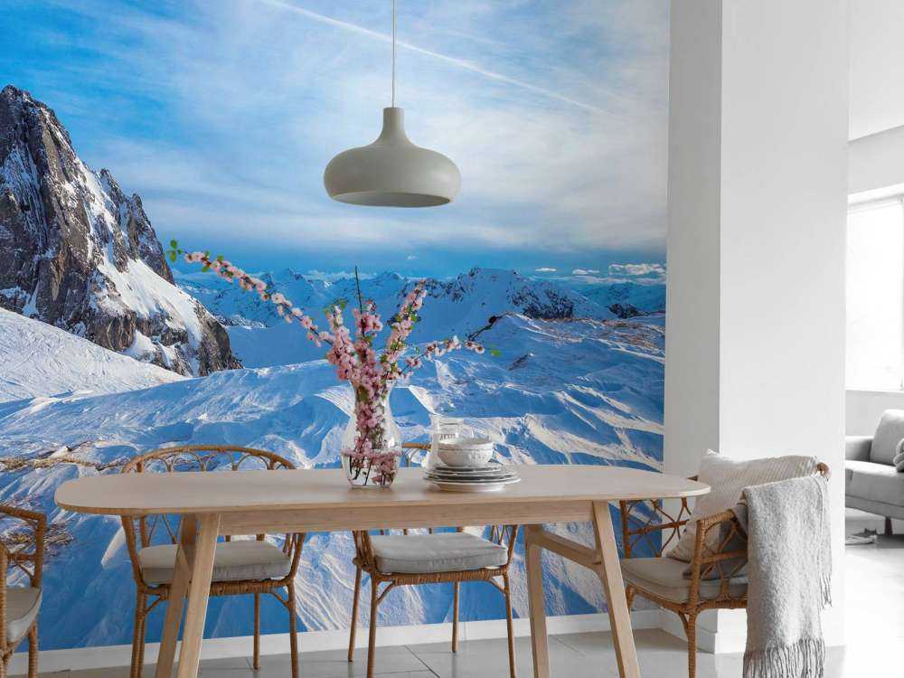 IJzige toppen en winterlicht