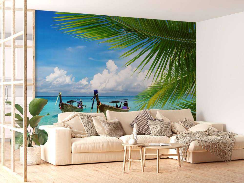 Boot en een palmboom