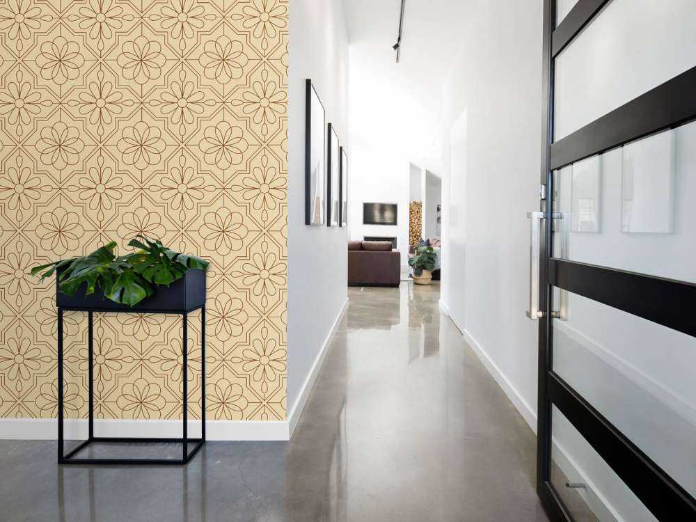 Bloemen in retro stijl
