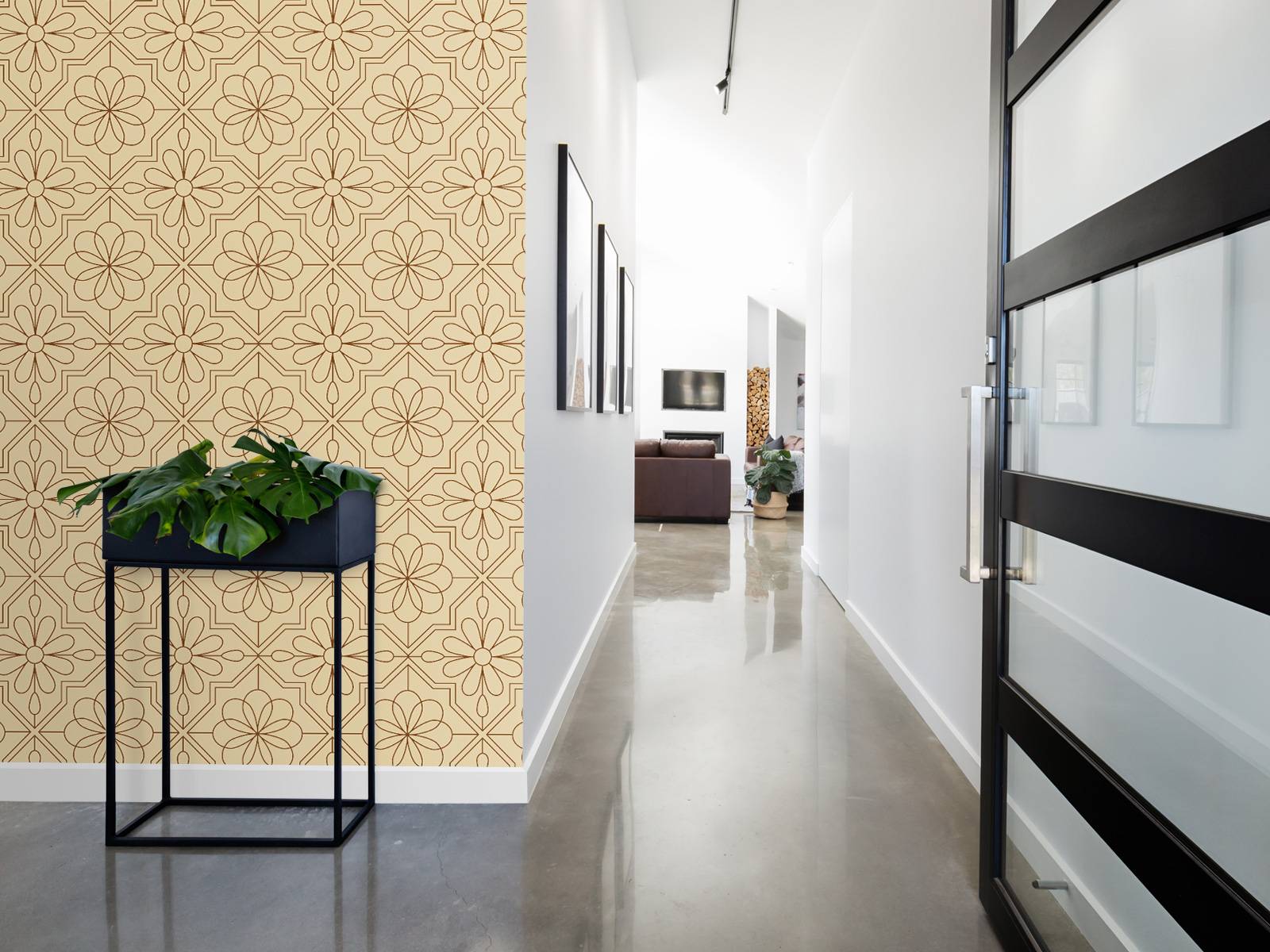 Bloemen in retro stijl
