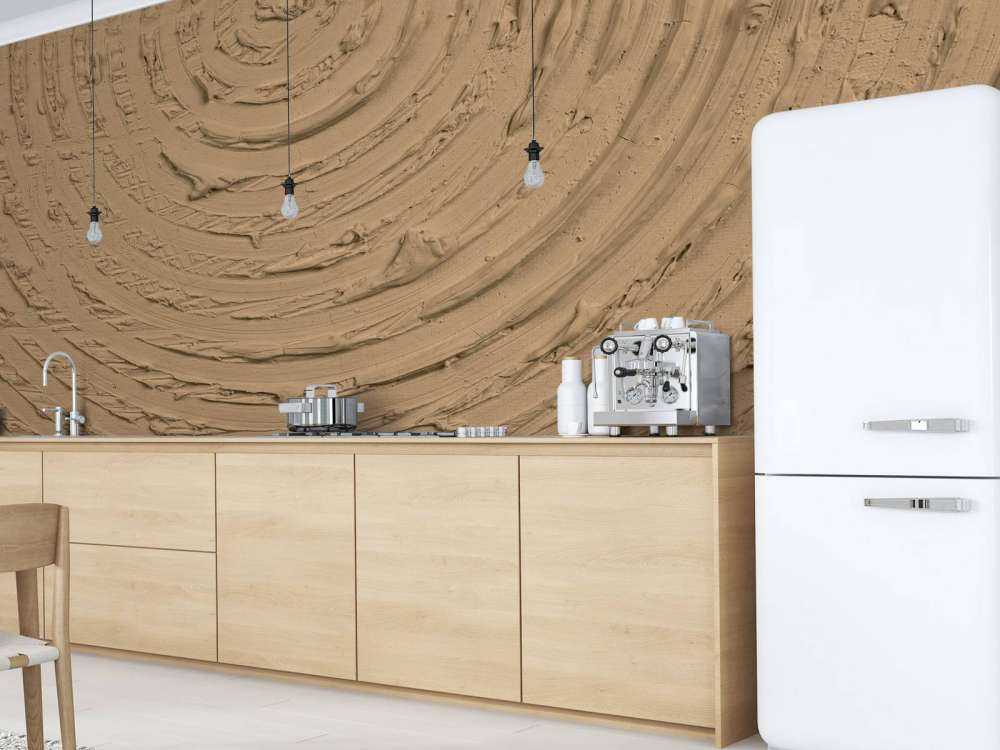 Ronde vormen en lijnen in goud bruin