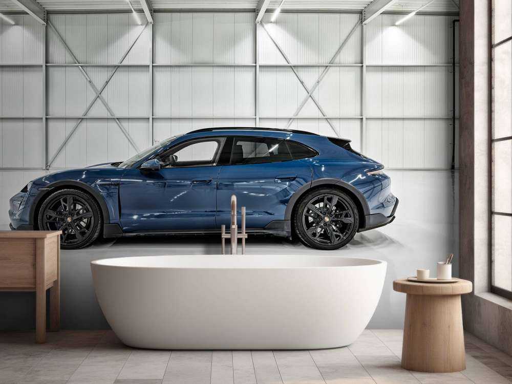 Porsche in industriehal