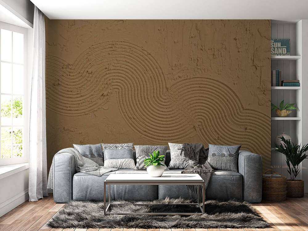 Zen garden structuur in het bruin