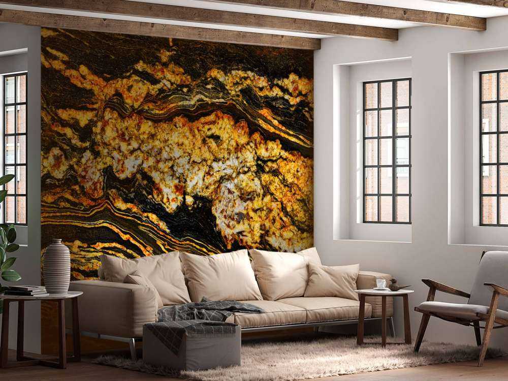 Zwart goud gekleurd marmer