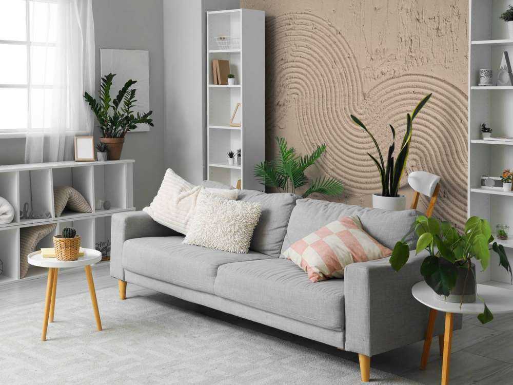 Zen garden structuur in taupe