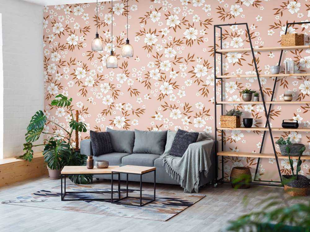 Bloemen met bladeren