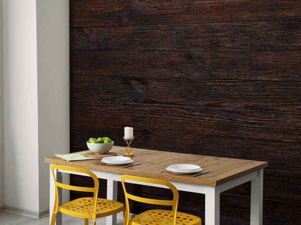 Donkere houten planken