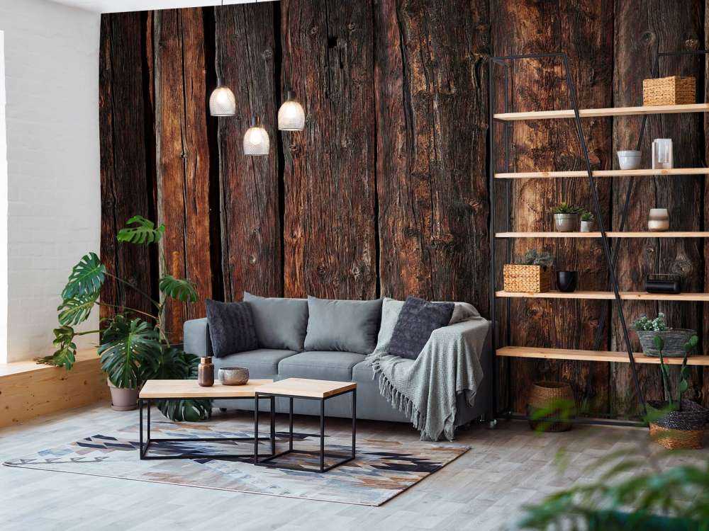 Donker verticaal hout