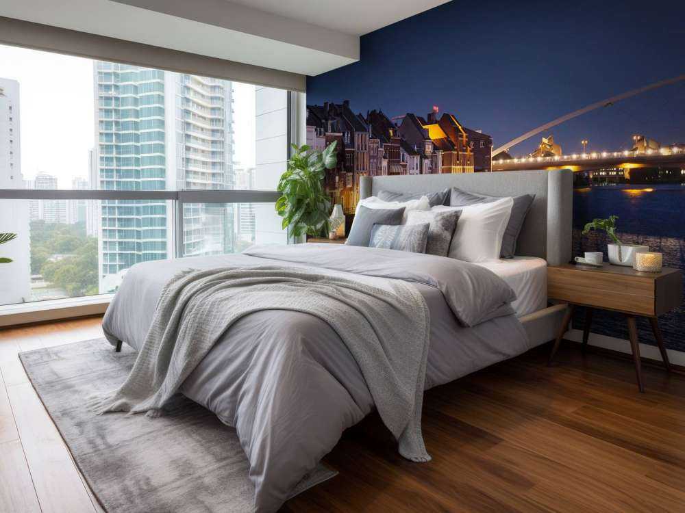 De Hoge Brug in de avond