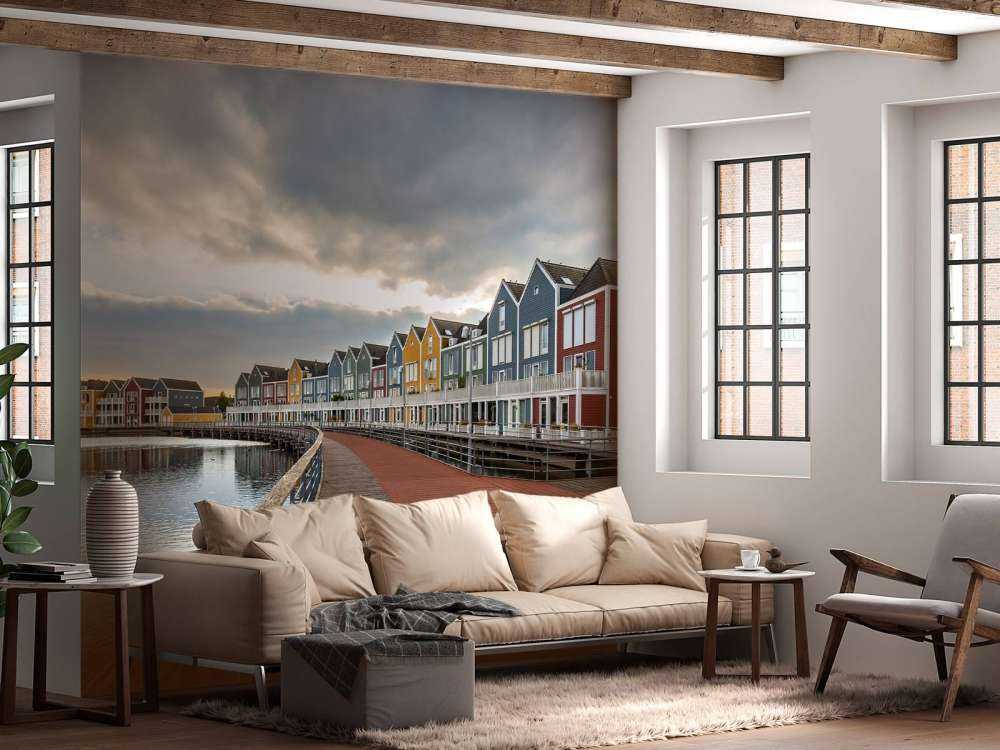 Kleurrijke huizen in Houten