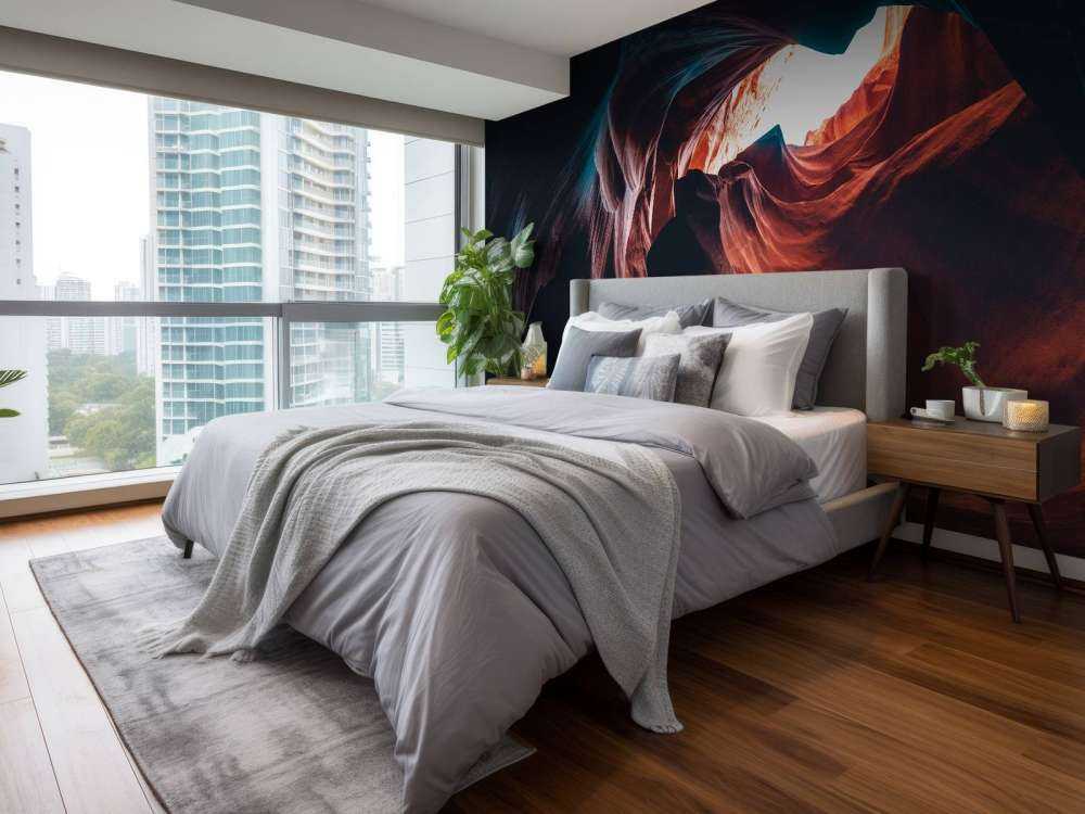 Donkere grot van zandsteen