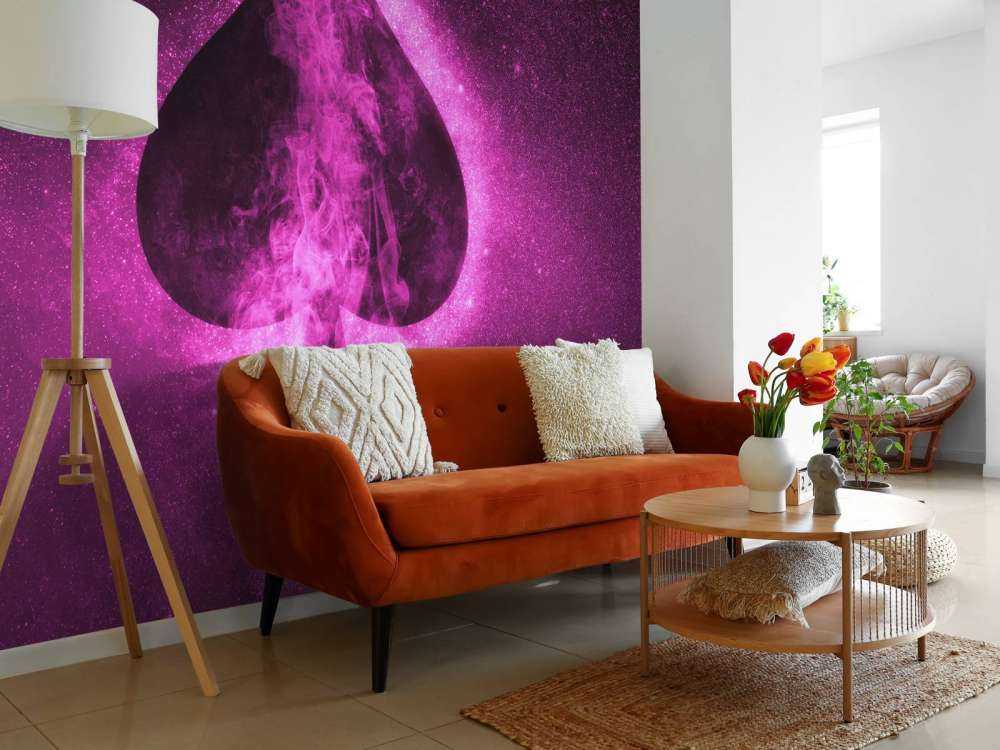 Speelkaart symbool in het roze