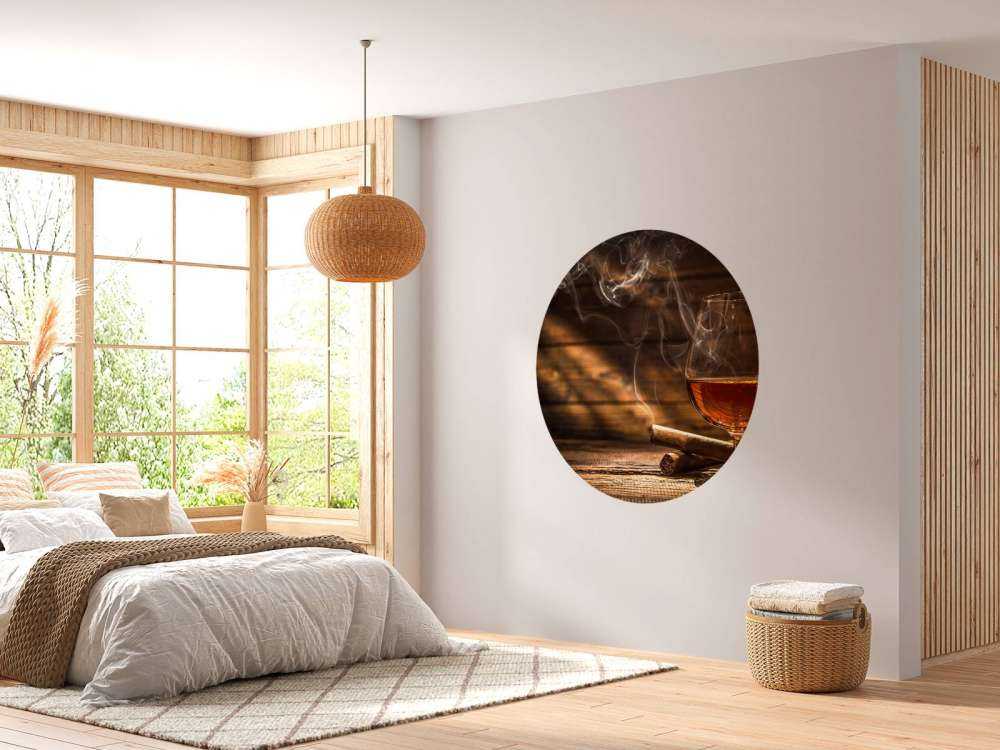 Glas cognac met sigaren