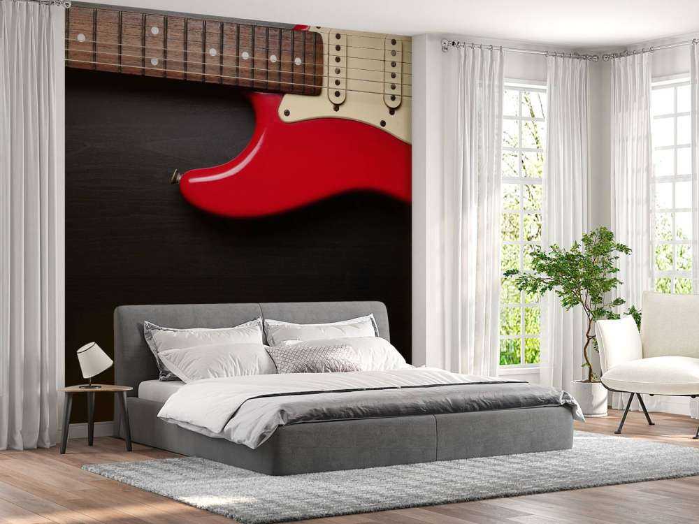 Rode elektrische gitaar