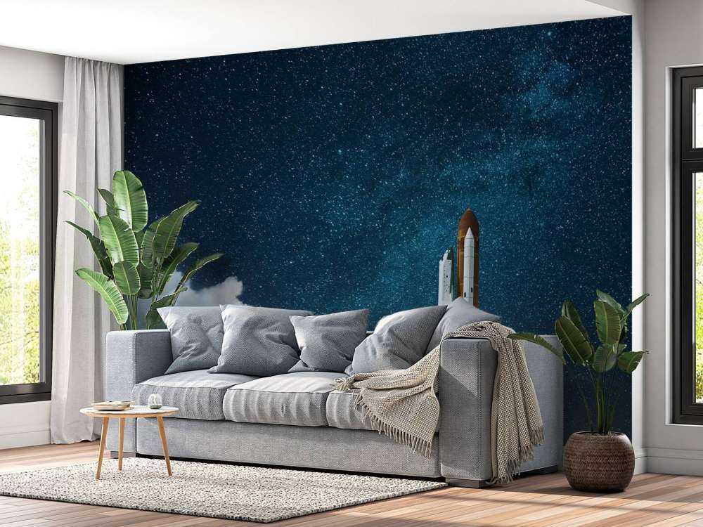 Space Shuttle lancering met sterren