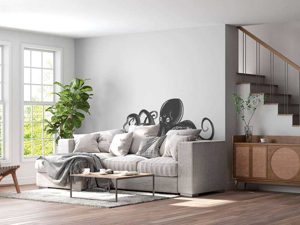 Octopus met een witte achtergrond