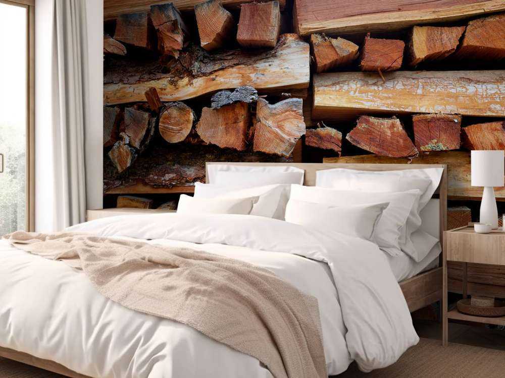 Stapel met houtblokken