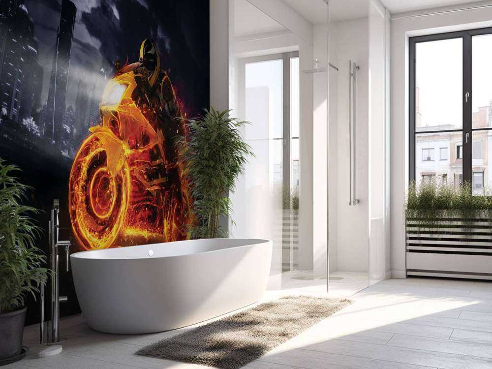 Motor in vuur en vlam