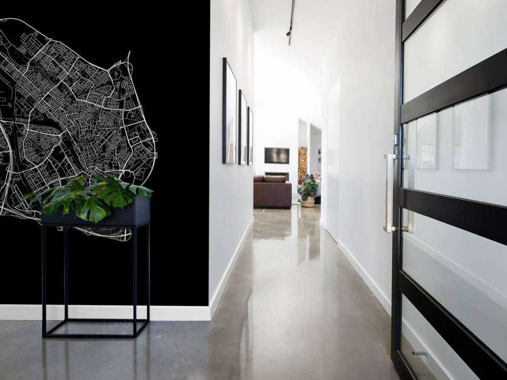 Plattegrond van Utrecht, zwart