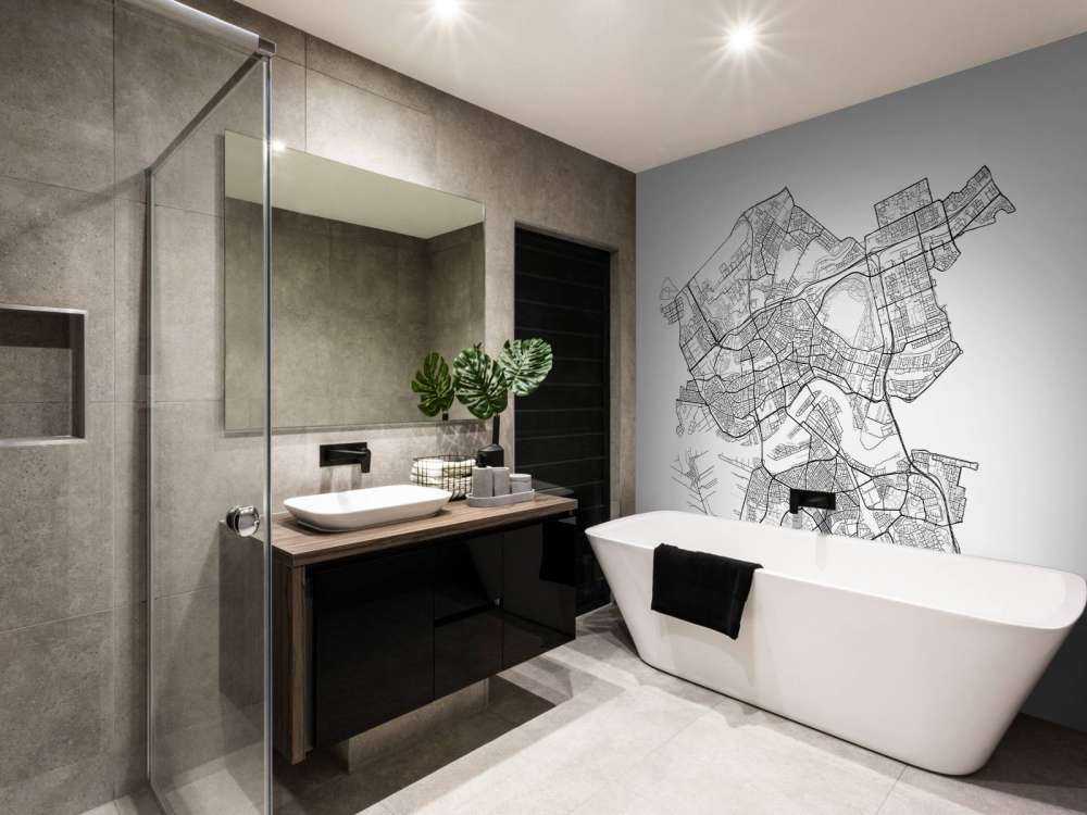 Plattegrond van Rotterdam, wit