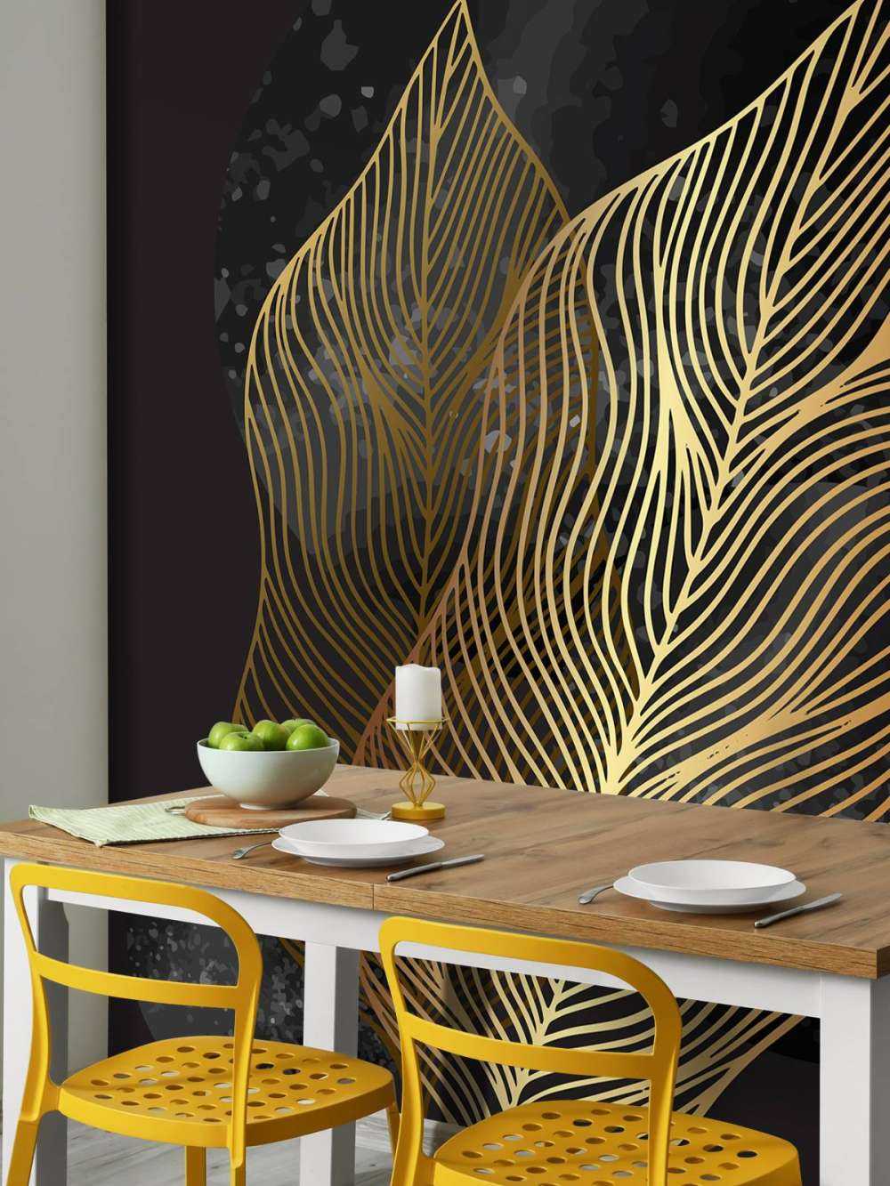 Abstracte gouden bladeren