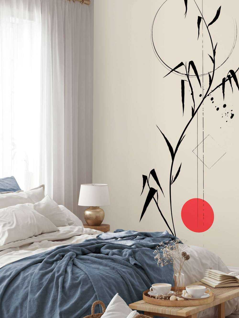 Zwarte bamboeplant in Oosterse stijl