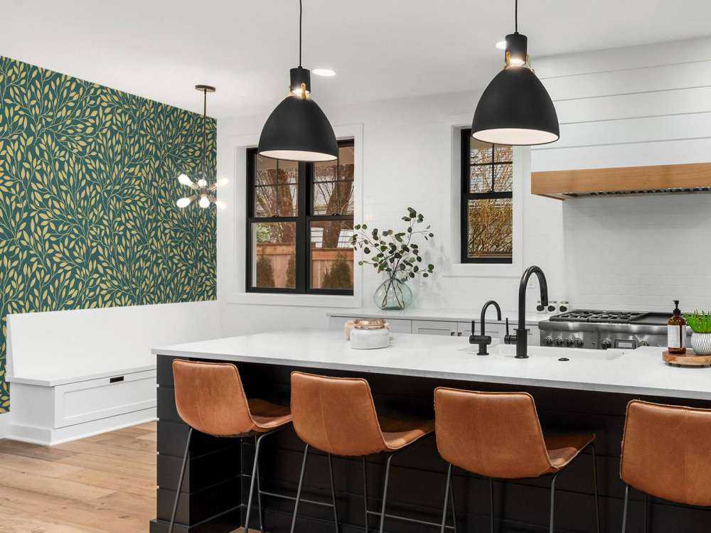 Luxe bloemenpatroon geelgoud